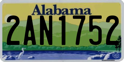 AL license plate 2AN1752