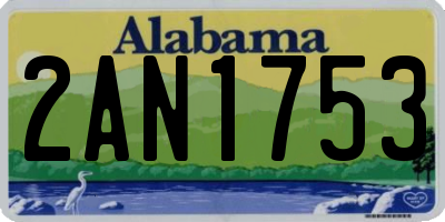 AL license plate 2AN1753