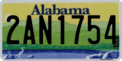AL license plate 2AN1754