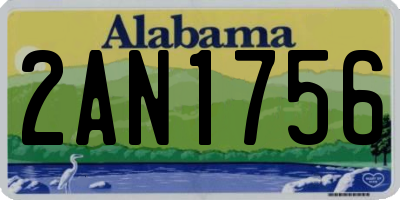 AL license plate 2AN1756