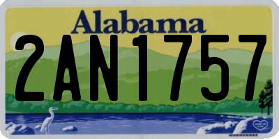 AL license plate 2AN1757