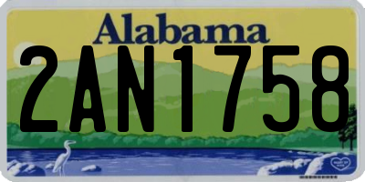 AL license plate 2AN1758
