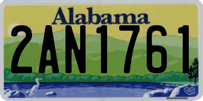 AL license plate 2AN1761