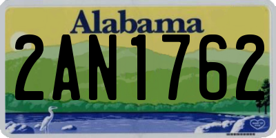AL license plate 2AN1762