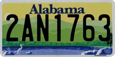 AL license plate 2AN1763