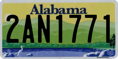 AL license plate 2AN1771