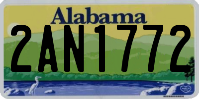 AL license plate 2AN1772