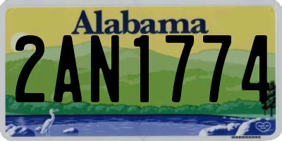 AL license plate 2AN1774