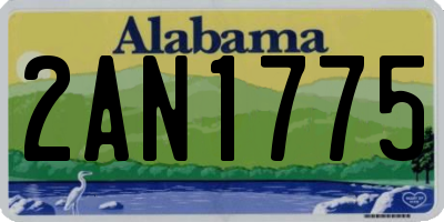AL license plate 2AN1775