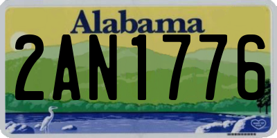 AL license plate 2AN1776