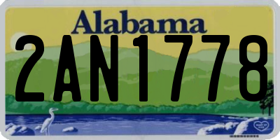 AL license plate 2AN1778
