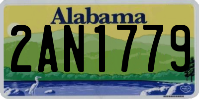 AL license plate 2AN1779