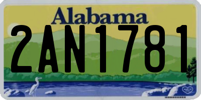 AL license plate 2AN1781
