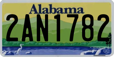 AL license plate 2AN1782
