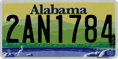 AL license plate 2AN1784
