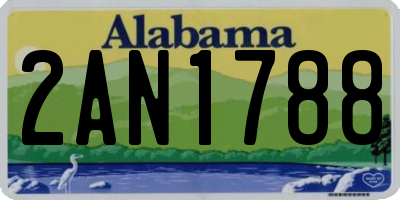 AL license plate 2AN1788