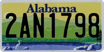 AL license plate 2AN1798