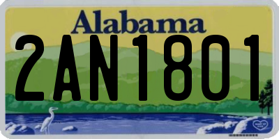 AL license plate 2AN1801