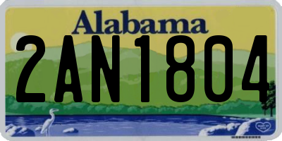 AL license plate 2AN1804