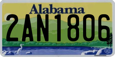 AL license plate 2AN1806