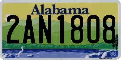 AL license plate 2AN1808