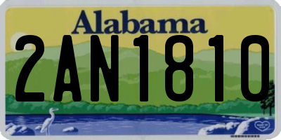 AL license plate 2AN1810