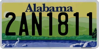 AL license plate 2AN1811