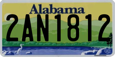AL license plate 2AN1812