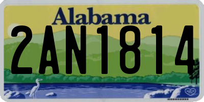 AL license plate 2AN1814