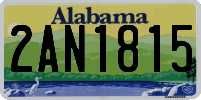 AL license plate 2AN1815
