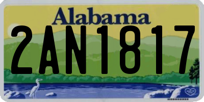 AL license plate 2AN1817