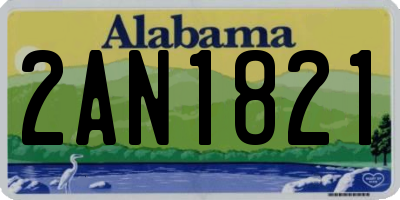 AL license plate 2AN1821