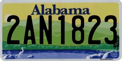 AL license plate 2AN1823
