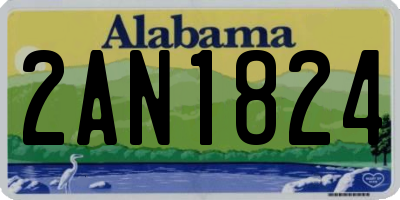 AL license plate 2AN1824