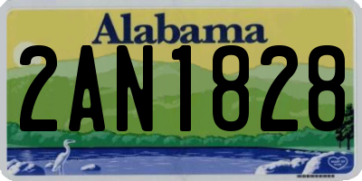 AL license plate 2AN1828
