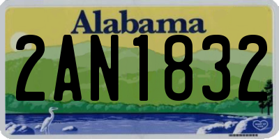 AL license plate 2AN1832