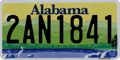 AL license plate 2AN1841