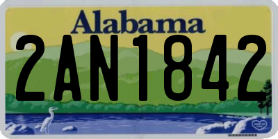 AL license plate 2AN1842