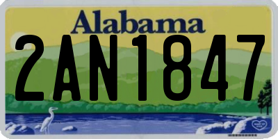 AL license plate 2AN1847