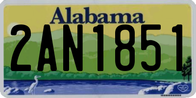 AL license plate 2AN1851