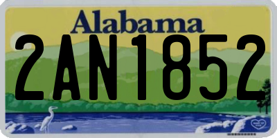 AL license plate 2AN1852