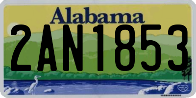 AL license plate 2AN1853