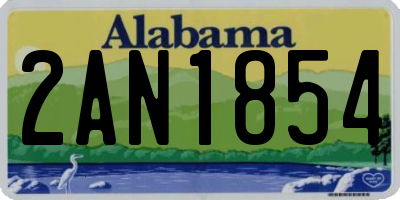 AL license plate 2AN1854
