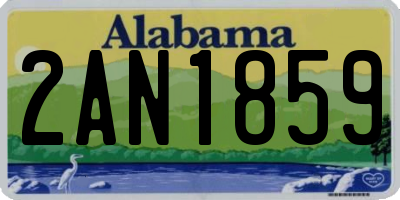 AL license plate 2AN1859