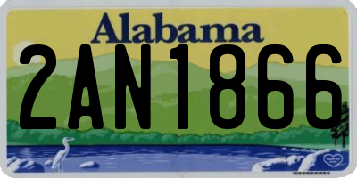 AL license plate 2AN1866