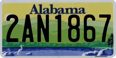 AL license plate 2AN1867