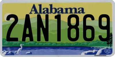 AL license plate 2AN1869