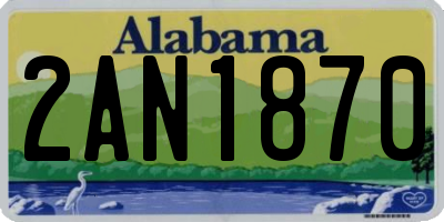 AL license plate 2AN1870