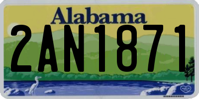 AL license plate 2AN1871