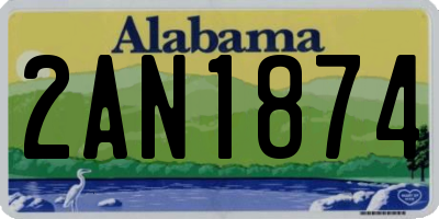 AL license plate 2AN1874